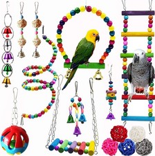 15 Pack Parrot Toys Metal Rope