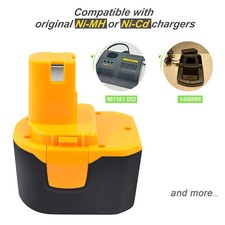 5.0AH 12V Ni-MH Battery for RYOBI 1400143 1400652 1400670 4400005 1400652B BD120