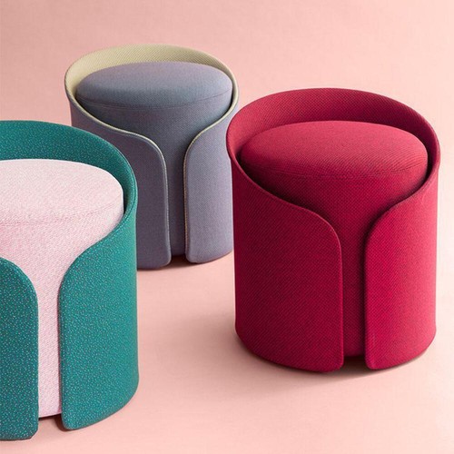 Tiffany linen cotton ottoman - tiffany,