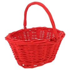  Straw Basket with Handle Multi-purpose Baskets Handles Wicker Pantry Storage