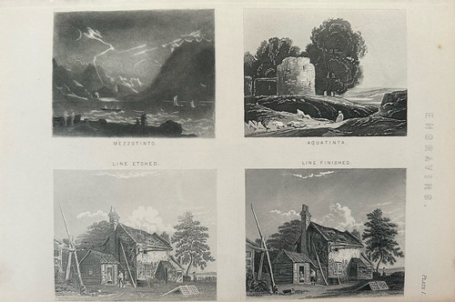 Antique print engraving - antique,