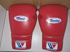 AUTHENTIC Winning 16oz Red Boxing Gloves MS600 Sparring/Bagwork Superb Condition