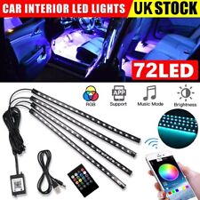 Car Interior Footwell Strip Foot Lights RGB Multicolour Remote App Control Lamp