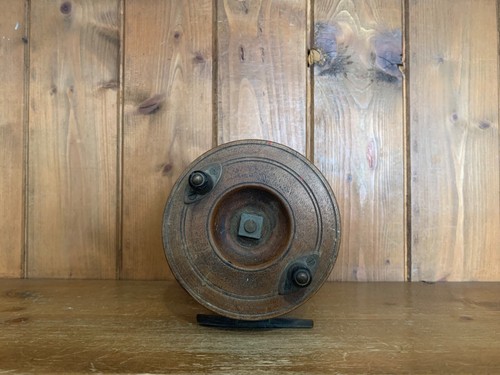 Vintage wooden fishing reel - vintage,