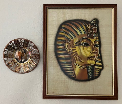 Egyptian framed papyrus hand - egyptian,