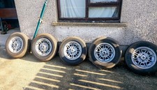 Set of 5 Original Genuine 13" Ford Ghia Alloys With Centres And Studs