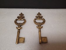 Vintage Brass Key x 2 Ornate