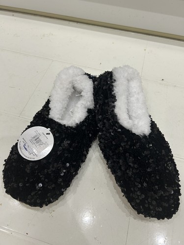 Snoozies black fluffy - snoozies,
