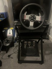 Logitech G27 Racing Wheel + GT PLAYER foldable Steering Wheel Frame.