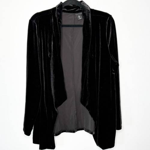 Tahari black velvet - black, front