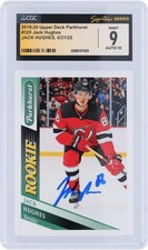 Autographed Jack Hughes Devils Hockey Slabbed Rookie Card Item#14355288 COA
