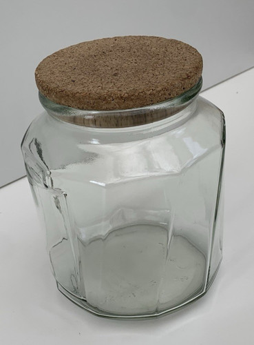 Cadburys glass jar - glass, 7”