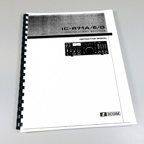 Icom r71a instruction - ic-r71a,