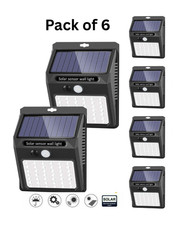 6 PACK Solar Outdoor Garden Security Lamp Powered PIR Motion Sensor Wall Lights