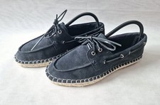 Zara Mens Navy Blue Leather Suede Moccasin Shoes Comfort Size UK7 EU41 Brand New