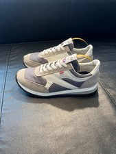 Handmade Walsh Tornado Lace Up Trainers Grey Suede Navy Mix UK 4 Made In Britain