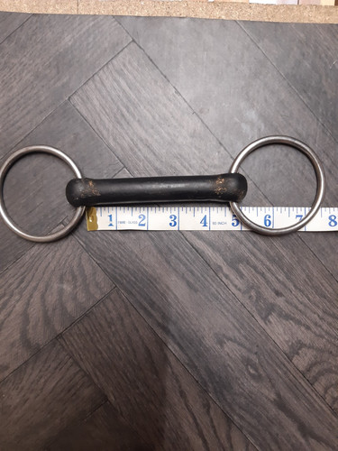 Loose ring rubber snaffle - loose, 4.5"