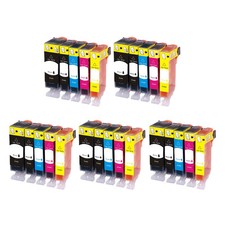 5 SET Premium  CHIPPED Ink Cartridge Replace for Canon Pixma Printer