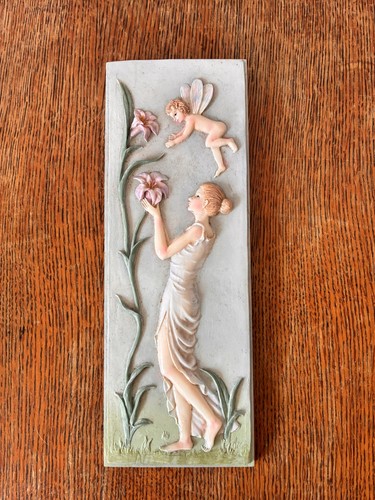 Nymph cherub hanging plaque - nymph,