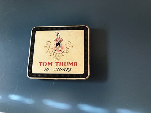 Tom thumb vintage tin cigar - vintage,