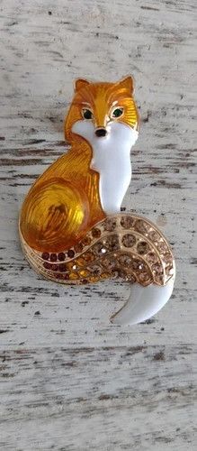 Orange tone fox enamel and - orange,