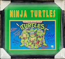 Teenage Mutant Ninja Turtles Cast Signed Photo Framed Matted Display BAS JSA COA