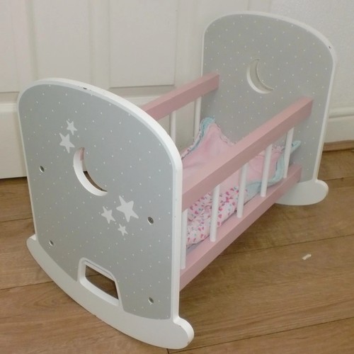 Wooden little town - wooden, pink