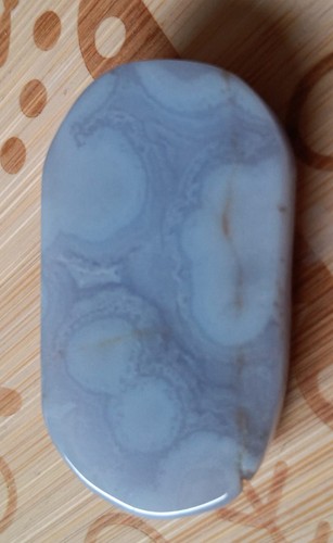 Blue lace agate palmstone - blue,