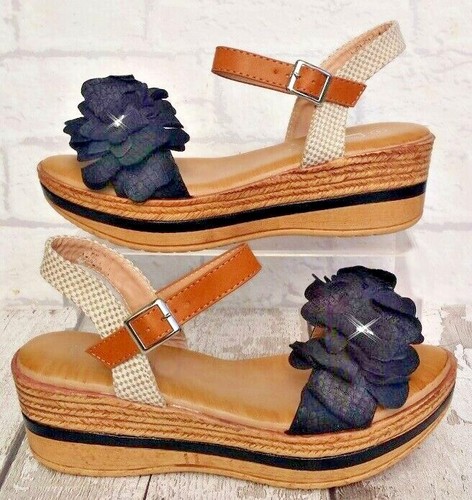 Ladies tan medium wedge - ladies,