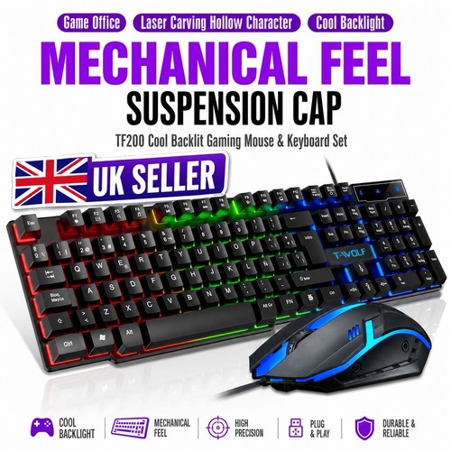 Led gaming keyboard and mouse - ,