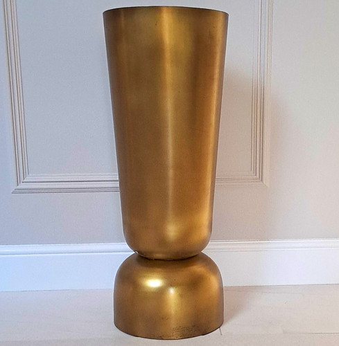 Metallic gold metal floor - metal,