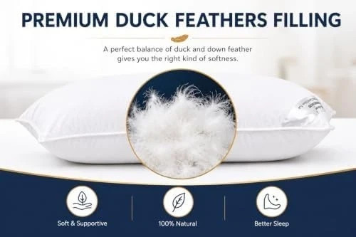 Luxury duck feather pillows - duck,