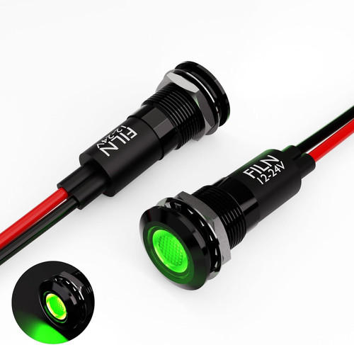 2pcs 12mm green led - led, indicator