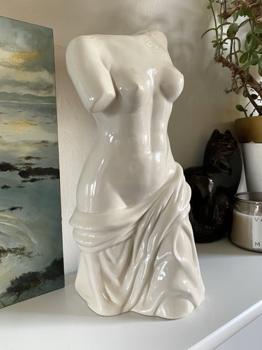 Greek lady ceramic - ceramic, vase