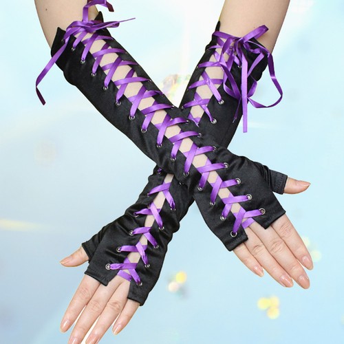 1pair purple fingerless lace - fingerless,