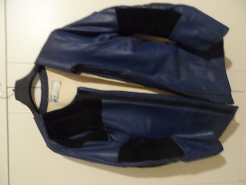 Blue leather air rifle - rifle, right