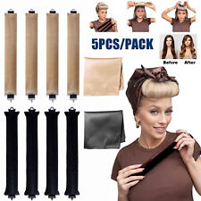 5pcs Set Heatless Hair Curler Overnight Heatless Curls Blowout Rods No Heated UK