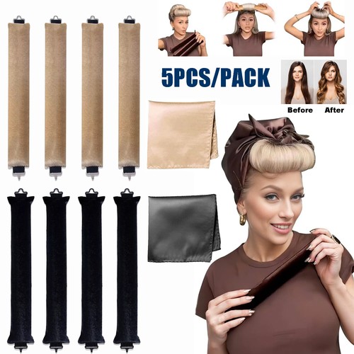 5pcs set heatless hair - 5pcs,