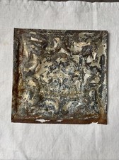Small Single Antique Tin Ceiling American Tile Shabby Panel 15cm SQ 