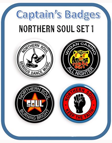 Set northern soul badges - of,