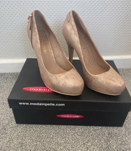 Moda pelle beige croc faux - pelle,