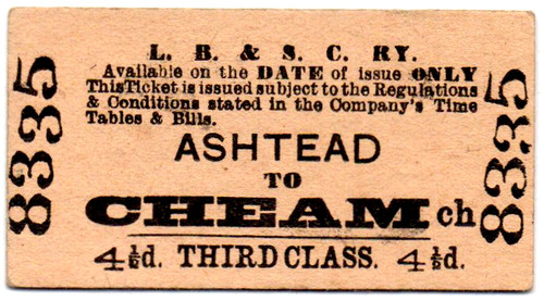 S c railway ticket - l,