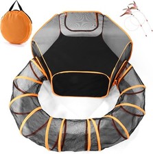 Odoland Large Pet Tunnel Cat, Foldable Small Animal Playpen Outdoor Cat Enclosu