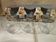 Set of 6 Tesco Clear Conical Bowls 2008 Dusty & Tattered Box Possibly Unused (2)
