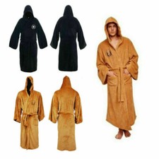 Star Wars Men's Bath Robe Jedi Sith Hooded Bathrobe Cloak Fleece Dressing Gown *
