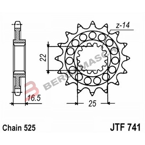 Sprocket 741 z15 ducati - 741,