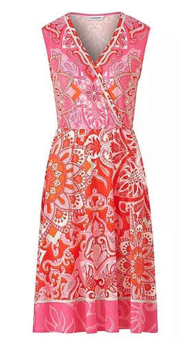 Pink wrap jersey dress size - pink,