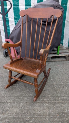 Large vintage wooden rocking - vintage,