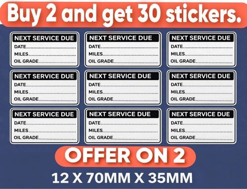 Sticker next service - sticker,