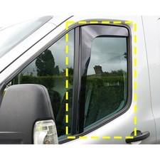 For Ford Transit MK8 2014-onwards Wind Deflectors 2pc Tinted With Clips